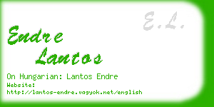 endre lantos business card